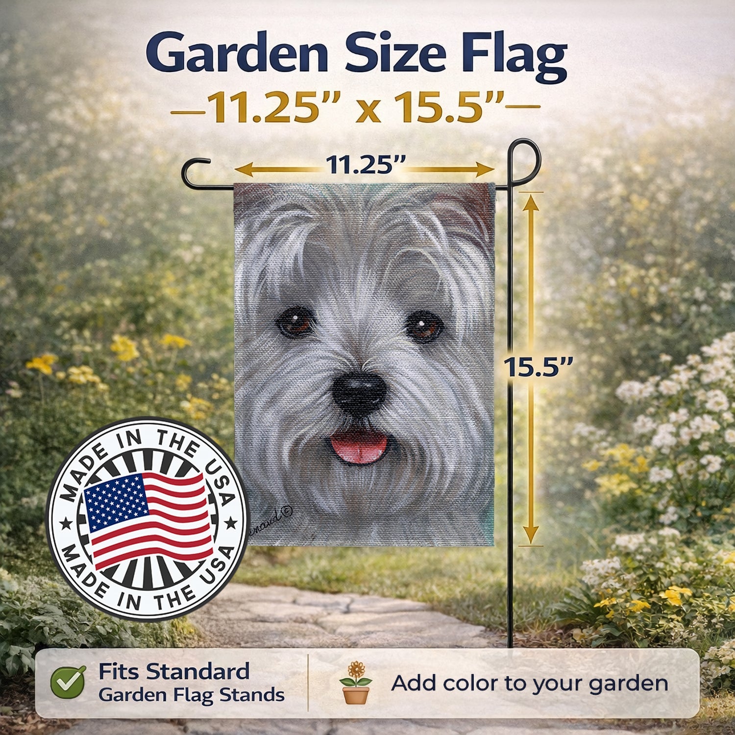 Westie Kissable Face Garden Flag Mailbox Decorative Yard Banner Outside Patio Artwork for Flower Beds, Garden Size, Multicolor