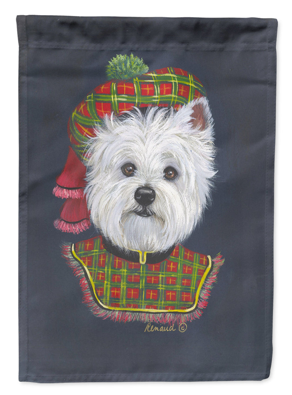 Westie Lad Plaid Garden Flag Mailbox Decorative Yard Banner Outside Patio Artwork for Flower Beds, Garden Size, Multicolor