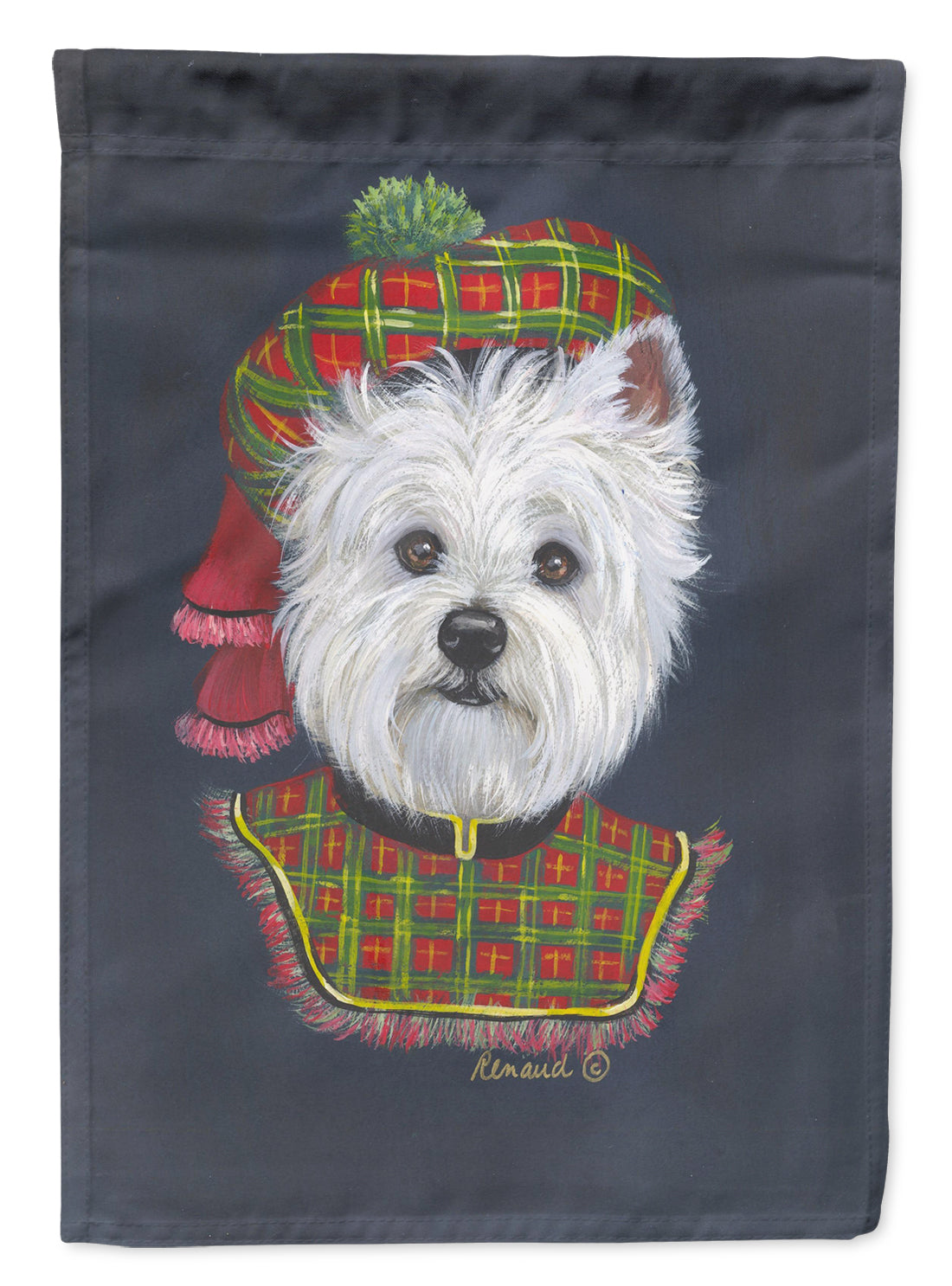 Westie Lad Plaid Garden Flag Mailbox Decorative Yard Banner Outside Patio Artwork for Flower Beds, Garden Size, Multicolor