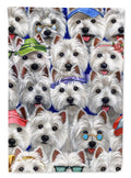 Westie Many Faces Garden Flag Mailbox Decorative Yard Banner Outside Patio Artwork for Flower Beds, Garden Size, Multicolor