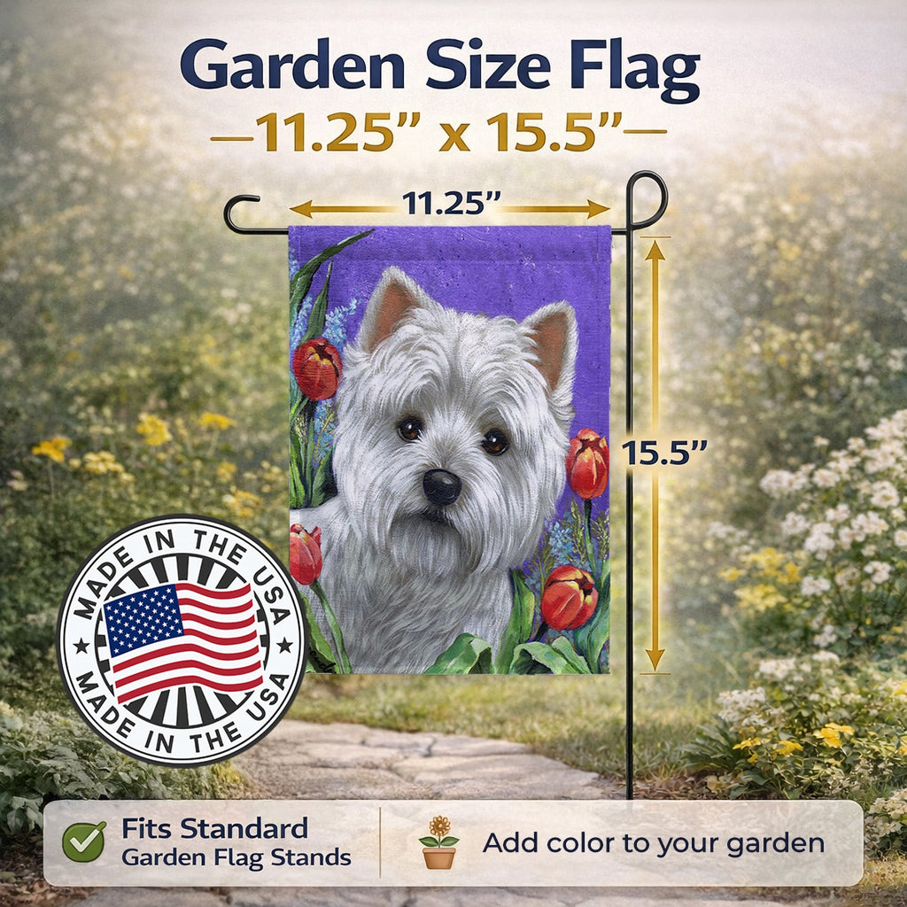 Westie Paradise Garden Flag Mailbox Decorative Yard Banner Outside Patio Artwork for Flower Beds, Garden Size, Multicolor