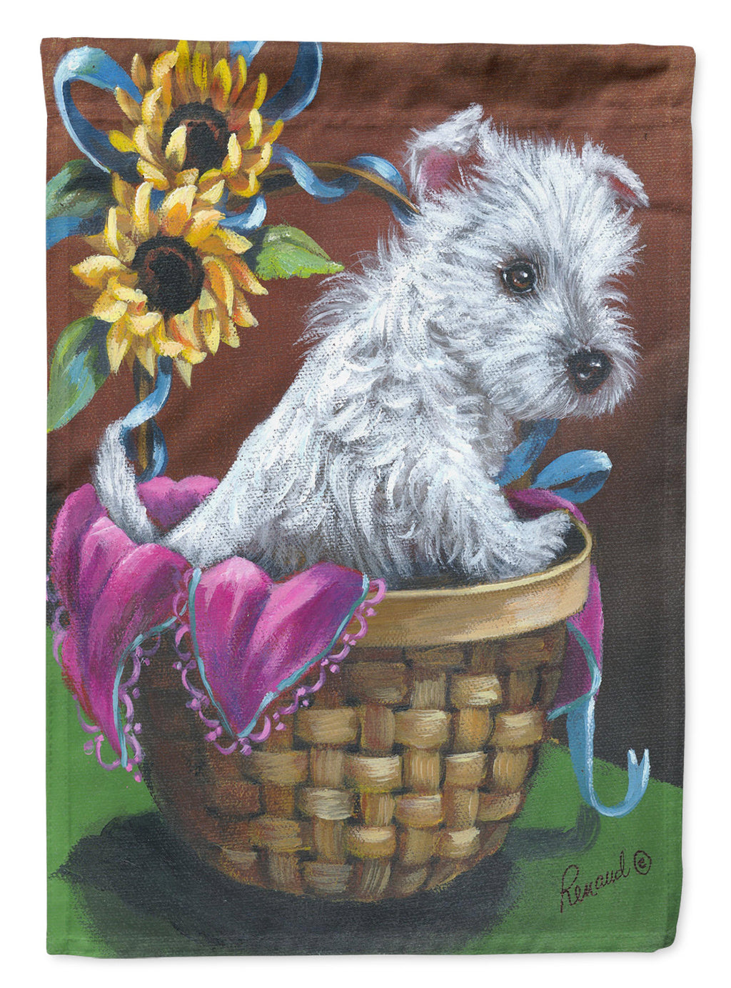 Westie Zoe and Sunflowers Garden Flag Mailbox Decorative Yard Banner Outside Patio Artwork for Flower Beds, Garden Size, Multicolor