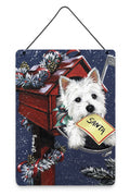 Westie Zoe's Christmas List Wall or Door Hanging Prints Aluminum Metal Sign Kitchen Wall Bar Bathroom Plaque Home Decor Front Door Plaque, 12x16, Multicolor