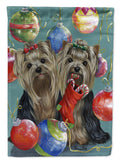 Yorkie Christmas All that Glitters Garden Flag Mailbox Decorative Yard Banner Outside Patio Artwork for Flower Beds, Garden Size, Multicolor