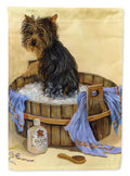 Yorkie Bath Time Garden Flag Mailbox Decorative Yard Banner Outside Patio Artwork for Flower Beds, Garden Size, Multicolor