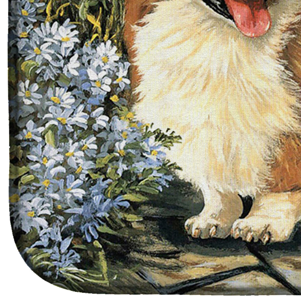 Corgi Garden Georgi Dish Drying Mat Absorbent Dish Drying Mat Pad for Kitchen Counter Dish Drainer Mat for Countertop, 14 x 21", Multicolor