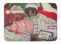 Dachshund Christmas Waiting for Santa Memory Foam Kitchen Mat Machine Washable Anti-Fatigue Cushion Comfort Bath or Kitchen Rug