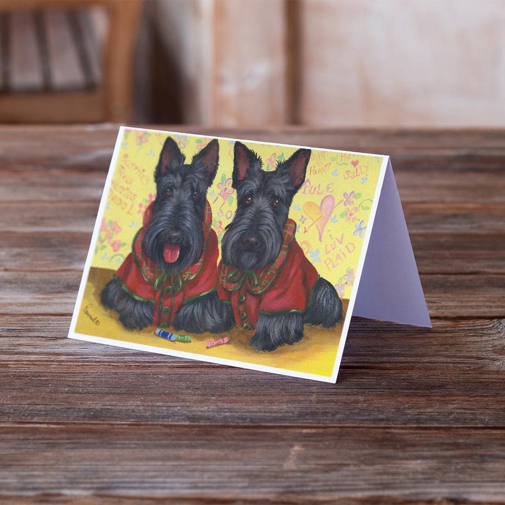 Scottish Terrier Scotties Rule Greeting Cards Pack of 8 Blank Cards with Envelopes Whimsical A7 Size 5x7