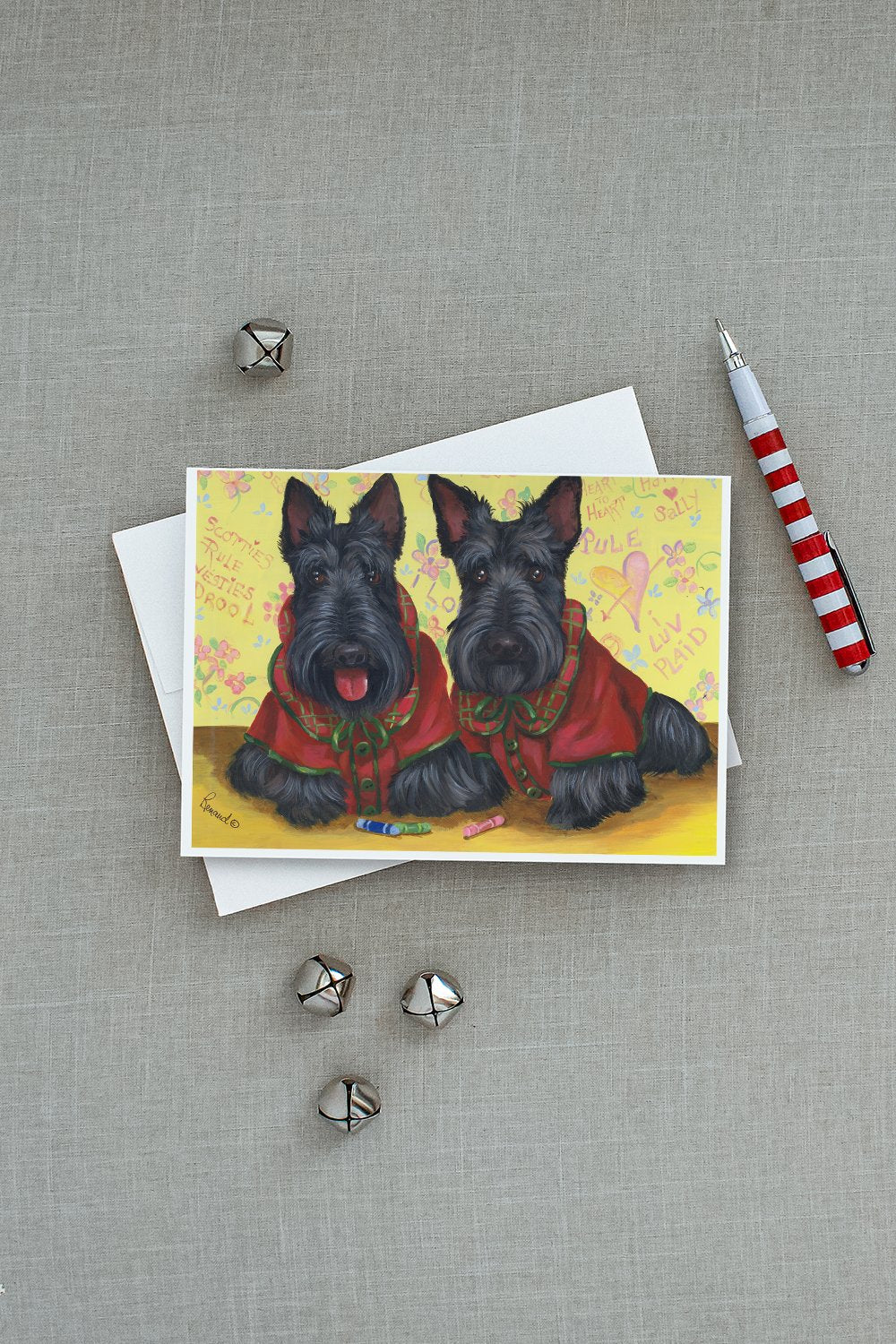 Scottish Terrier Scotties Rule Greeting Cards Pack of 8 Blank Cards with Envelopes Whimsical A7 Size 5x7