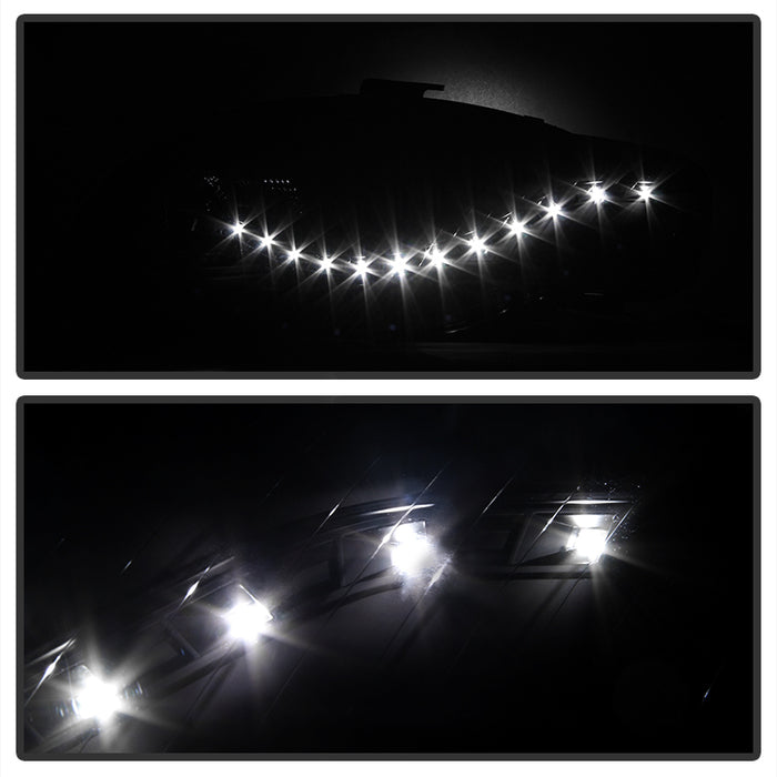 SPYDER xTune Audi A4 06-08 Projector Headlights - Halogen Model Only - DRL LED - Black PRO-JH-AA406-DRL-BK 9036071