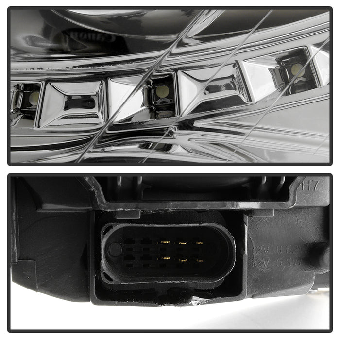 SPYDER xTune Audi A4 06-08 Projector Headlights - Halogen Model Only - DRL LED - Chrome PRO-JH-AA406-DRL-C 9036088