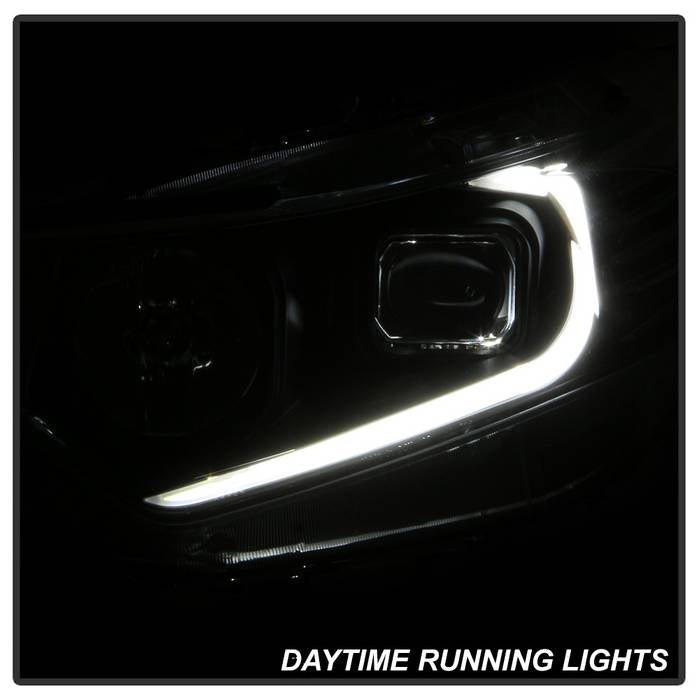 SPYDER xTune 09-14 Acura TSX Projector Headlights - Light Bar DRL - Black (PRO-JH-ATSX09-LB-BK) 9042218