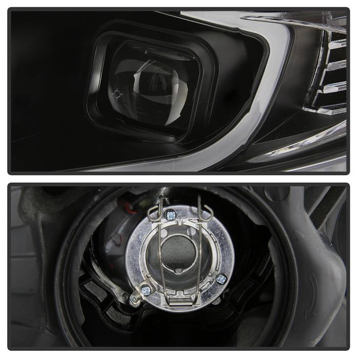 SPYDER xTune 09-14 Acura TSX Projector Headlights - Light Bar DRL - Black (PRO-JH-ATSX09-LB-BK) 9042218