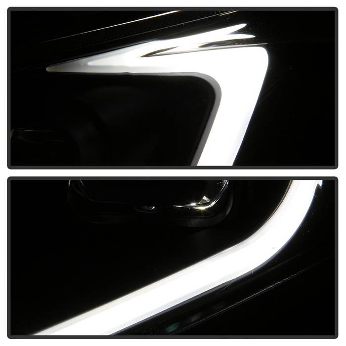 SPYDER xTune 09-14 Acura TSX Projector Headlights - Light Bar DRL - Black (PRO-JH-ATSX09-LB-BK) 9042218