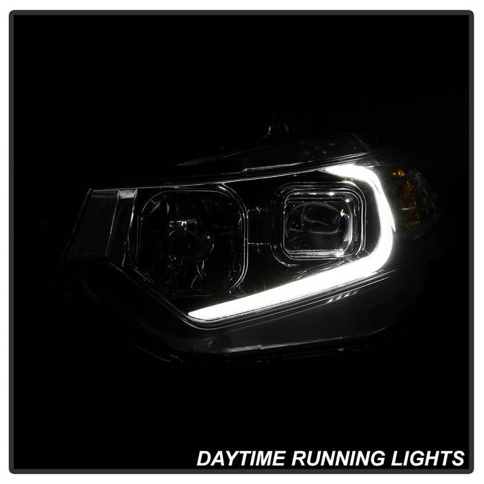 SPYDER xTune 09-14 Acura Projector Headlights - Light Bar DRL - Chrome (PRO-JH-ATSX09-LB-C) 9042225