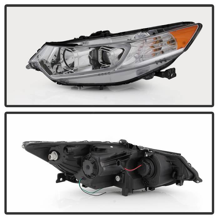 SPYDER xTune 09-14 Acura Projector Headlights - Light Bar DRL - Chrome (PRO-JH-ATSX09-LB-C) 9042225