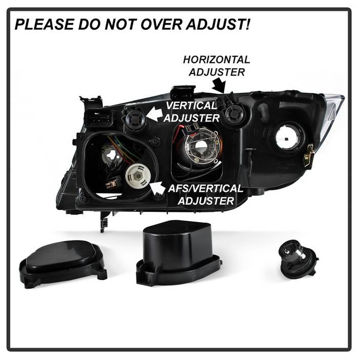 SPYDER xTune 06-08 BMW 3-Series E90 4dr Projector Headlights - Halogen - DRL - Black (PRO-JH-BE9006-FL-BK) 9041716