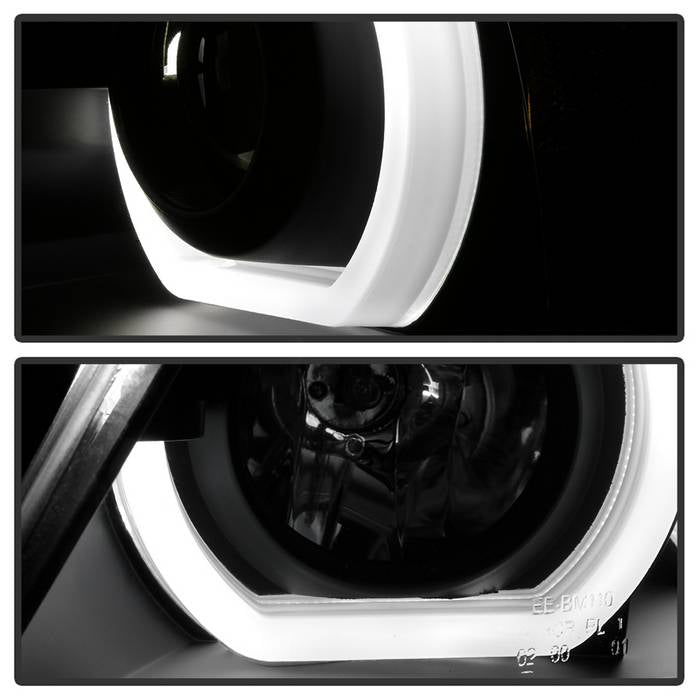SPYDER xTune 06-08 BMW 3-Series E90 4dr Projector Headlights - Halogen - DRL - Black (PRO-JH-BE9006-FL-BK) 9041716