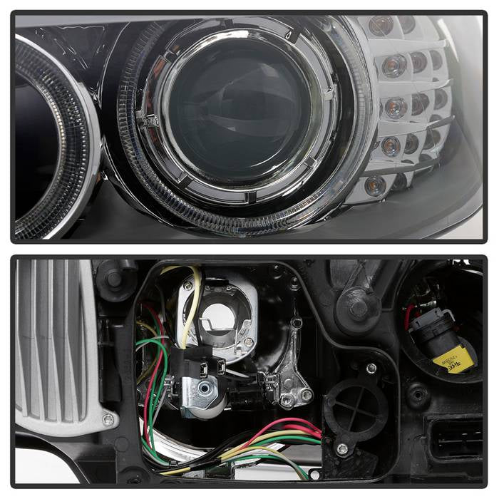 SPYDER xTune 08-13 BMW 3-Series E90/E91 4DR OEM Style Halogen Proj Headlights -Blk (PRO-JH-BE9009-AM-BK) 9943621