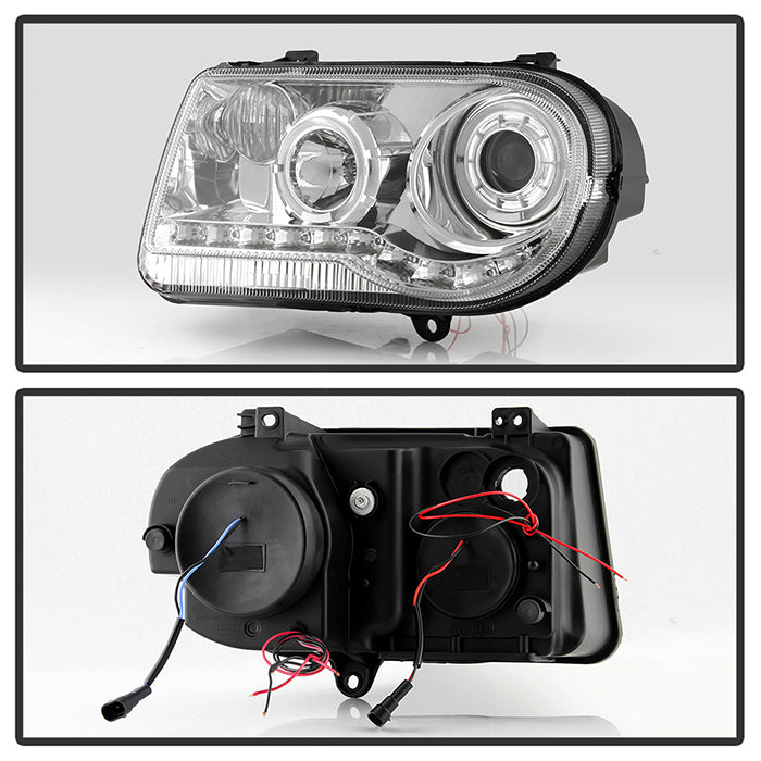 SPYDER Xtune Chrysler 300C 05-10 ( Not 300 ) Halo Projector Headlights Chrome PRO-JH-C300C-LED-C 9027741
