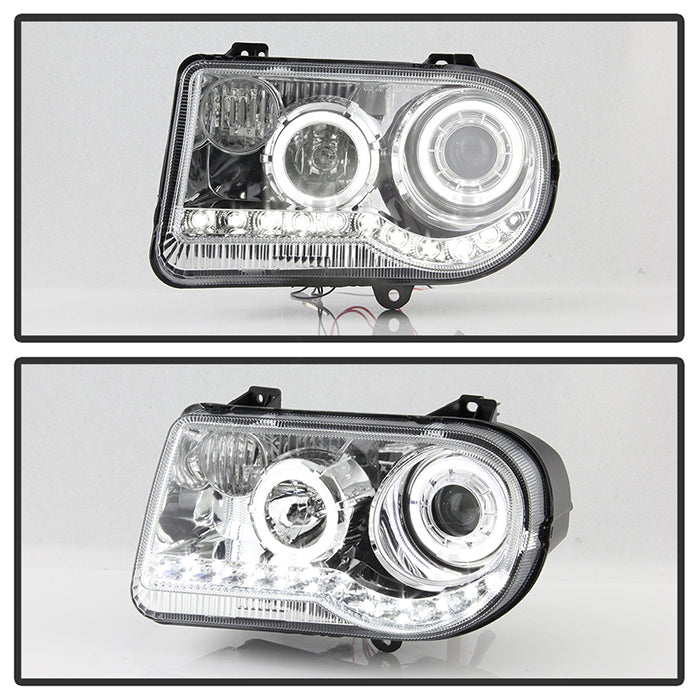 SPYDER Xtune Chrysler 300C 05-10 ( Not 300 ) Halo Projector Headlights Chrome PRO-JH-C300C-LED-C 9027741