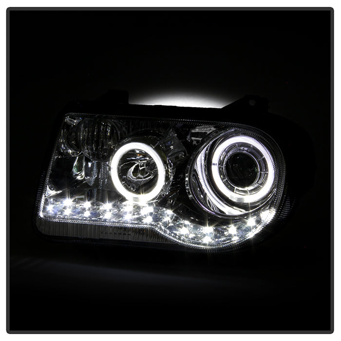 SPYDER Xtune Chrysler 300C 05-10 ( Not 300 ) Halo Projector Headlights Chrome PRO-JH-C300C-LED-C 9027741
