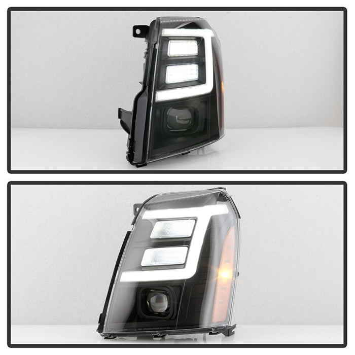 SPYDER xTune Cadillac Escalade 07-14 LED Headlights | Black Housing | PRO-JH-CAES07-LB-BK