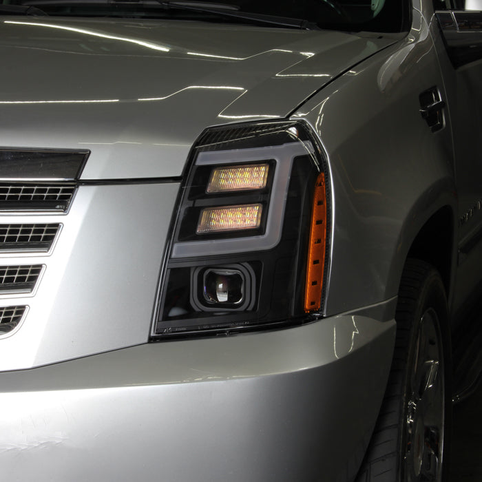 SPYDER xTune Cadillac Escalade 07-14 LED Headlights | Black Housing | PRO-JH-CAES07-LB-BK