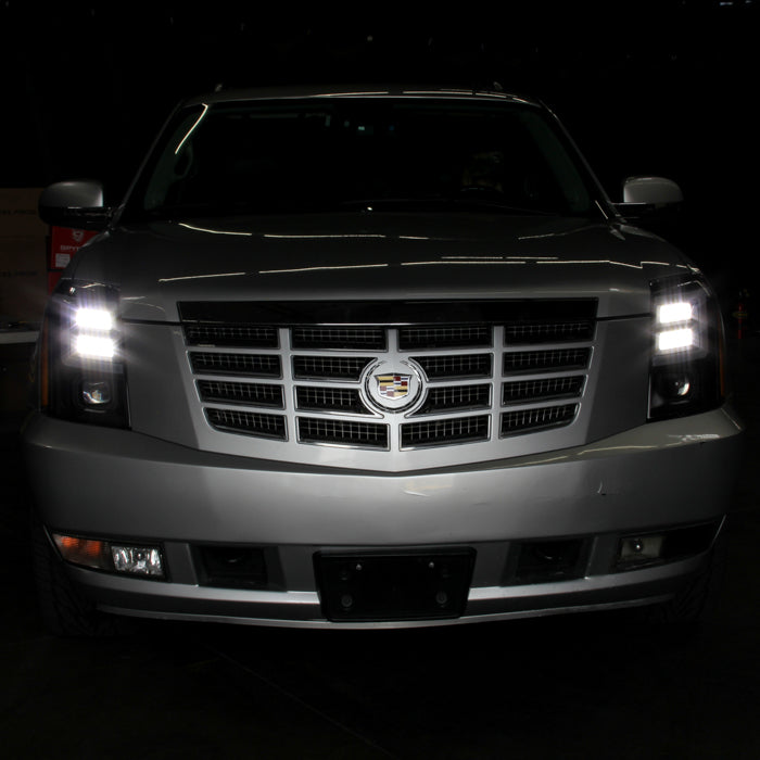 SPYDER xTune Cadillac Escalade 07-14 LED Headlights | Black Housing | PRO-JH-CAES07-LB-BK