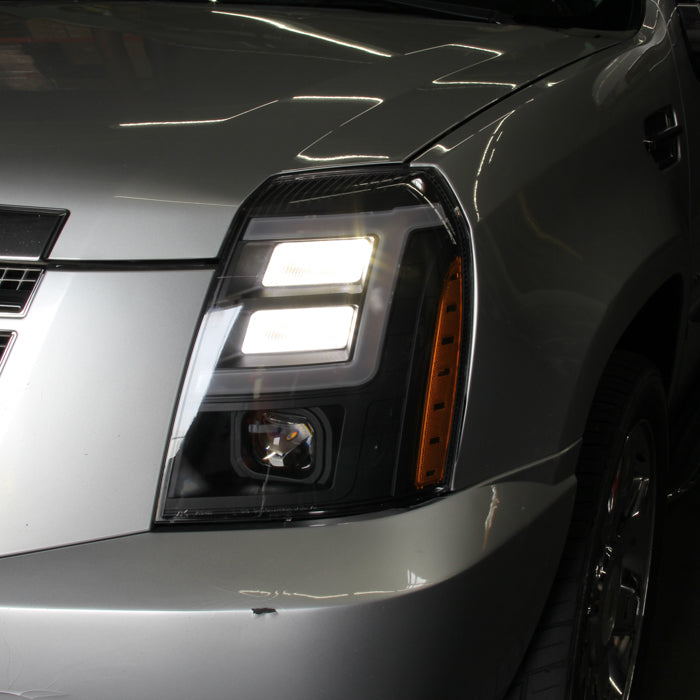 SPYDER xTune Cadillac Escalade 07-14 LED Headlights | Black Housing | PRO-JH-CAES07-LB-BK