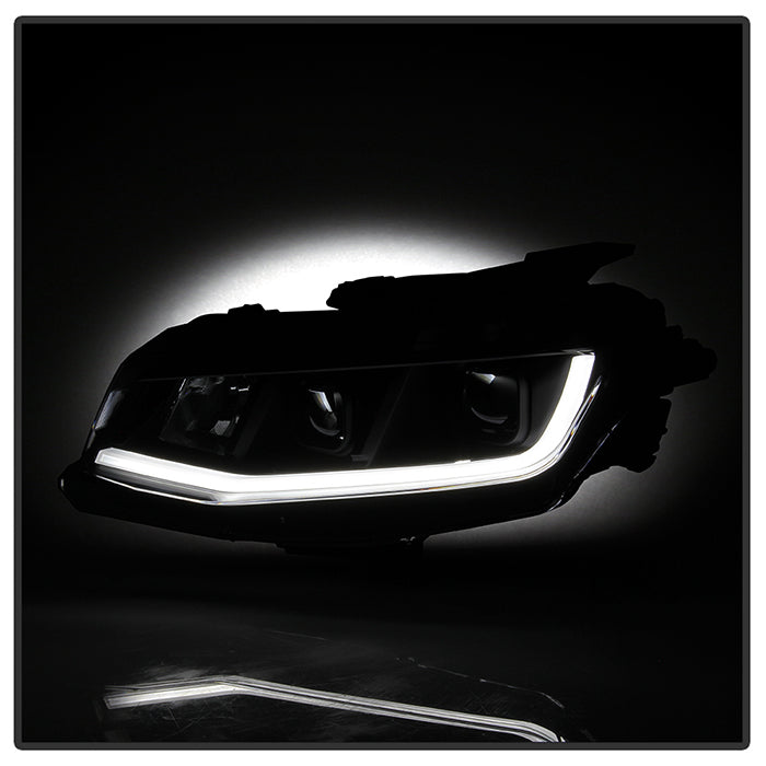 SPYDER xTune 16-18 Chevrolet Camaro Halogen Only Proj Headlights w/ DRL Tube - Black - PRO-JH-CCAM16-LB-BK 9047473