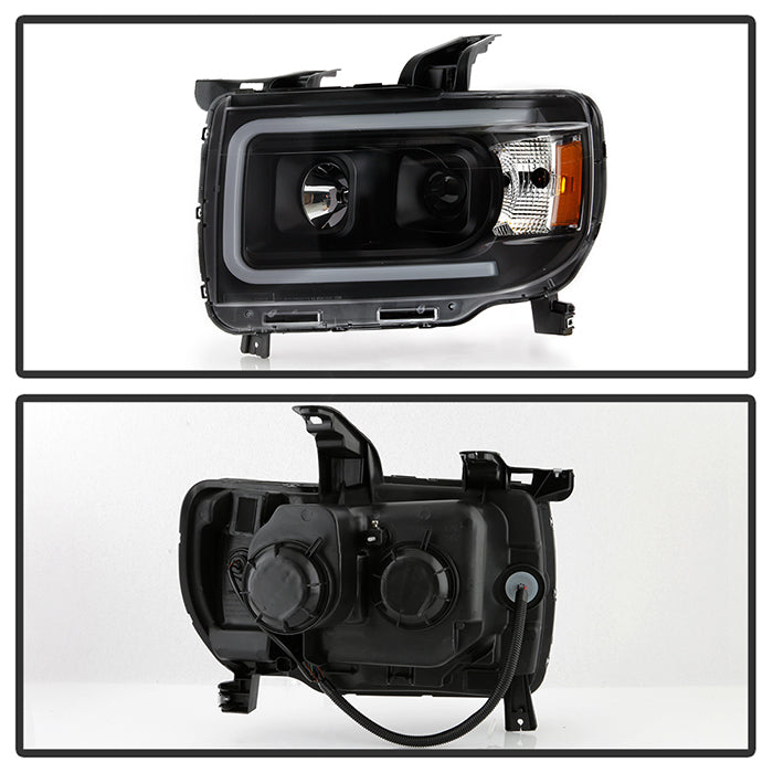 SPYDER xTune 15-19 Chevrolet Canyon Projector Headlights w/ DRL Tube - Black - PRO-JH-CCO15-LB-BK 9047459
