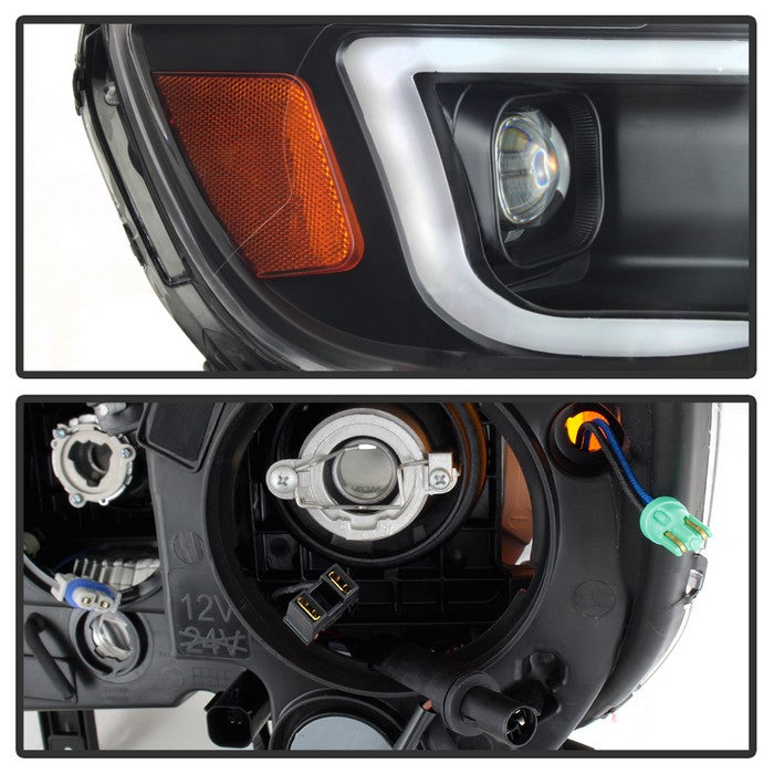 SPYDER xTune Chevy Colorado 15-17 Halogen Only Projector Headlights - DRL - Black PRO-JH-CCO04-LBDRL-BK 9039287