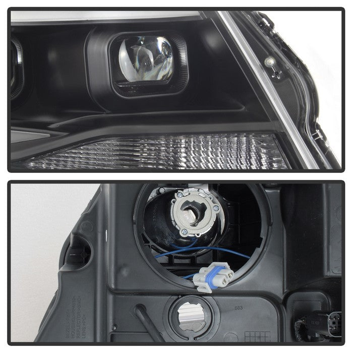 SPYDER xTune Chevy Colorado 15-17 Halogen Only Projector Headlights - DRL - Black PRO-JH-CCO04-LBDRL-BK 9039287