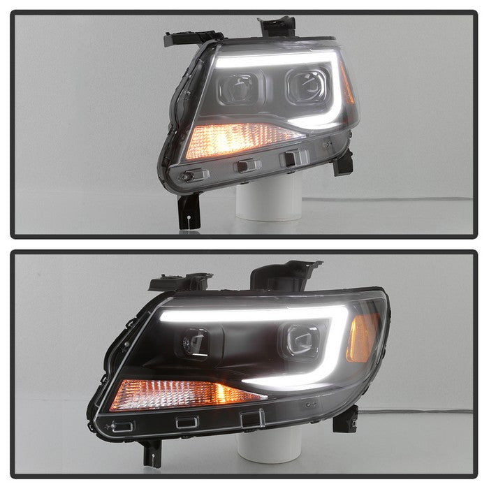 SPYDER xTune Chevy Colorado 15-17 Halogen Only Projector Headlights - DRL - Black PRO-JH-CCO04-LBDRL-BK 9039287