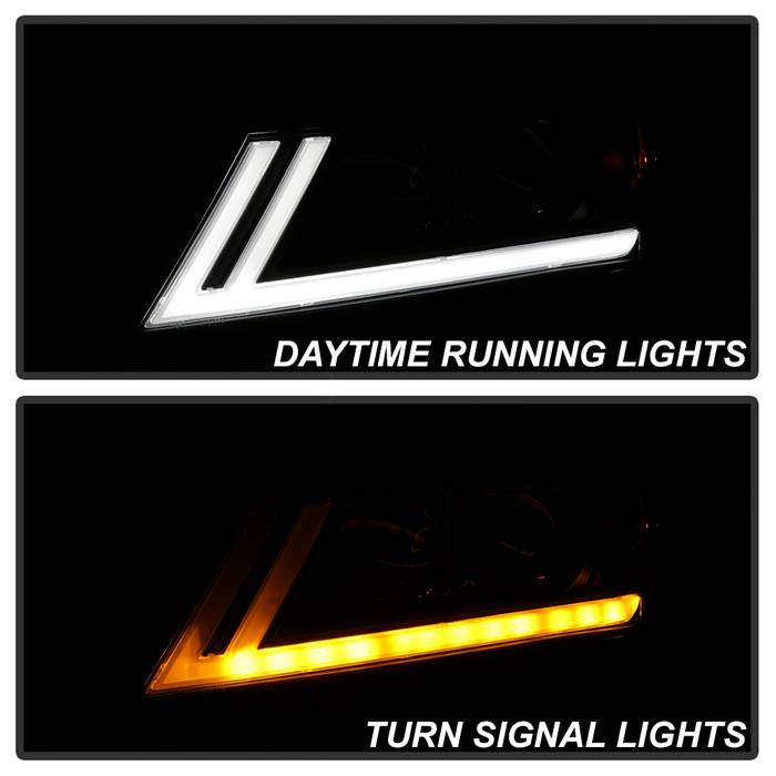 SPYDER xTune 14-18 Chevy Impala (Excl Limited) DRL Halogen Proj Headlights - Blk (PRO-JH-CIM15-LB-BK) 9042874
