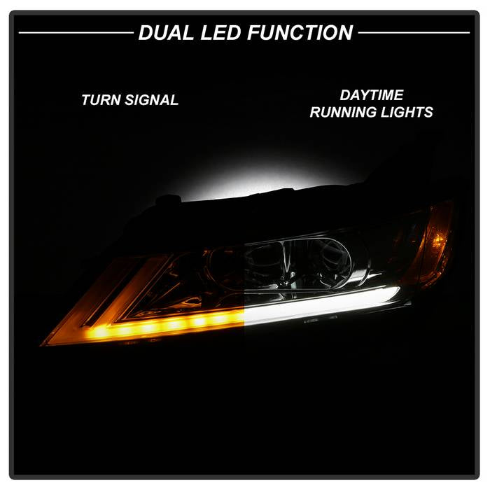 SPYDER xTune 14-18 Chevy Impala (Excl Limited) DRL Halogen Proj Headlights - Chrm (PRO-JH-CIM15-LB-C) 9042898