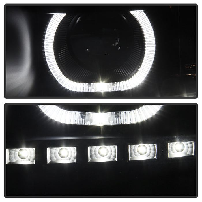 SPYDER Xtune Chevy Silverado 1500/2500/3500 07-13 LED Halo Projector Headlights Black PRO-JH-CSIL07-CFB-BK 9032189