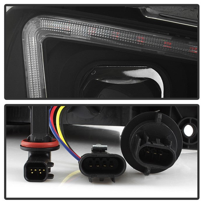 SPYDER xTune 11-14 Dodge Charger Projector Headlights - Halogen - DRL - Black (PRO-JH-DCHA11-LB-BK) 9041730