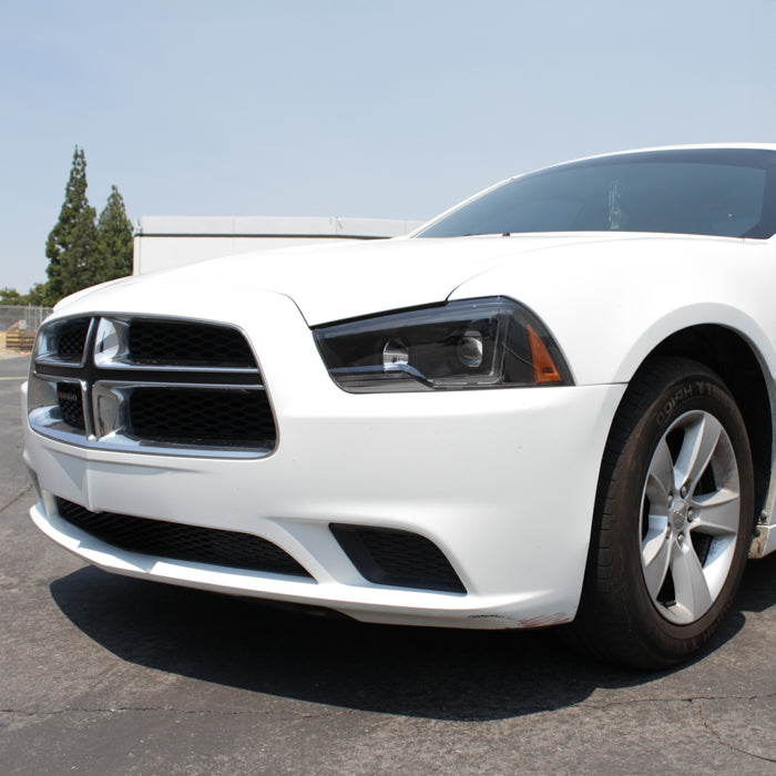 SPYDER xTune 11-14 Dodge Charger Projector Headlights - Halogen - DRL - Black (PRO-JH-DCHA11-LB-BK) 9041730