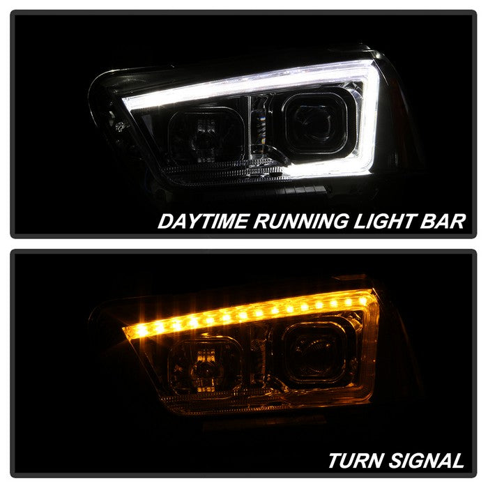 SPYDER xTune 11-14 Dodge Charger Projector Headlights - Halogen - DRL - Chrome (PRO-JH-DCHA11-LB-C) 9041754