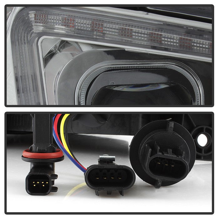 SPYDER xTune 11-14 Dodge Charger Projector Headlights - Halogen - DRL - Chrome (PRO-JH-DCHA11-LB-C) 9041754