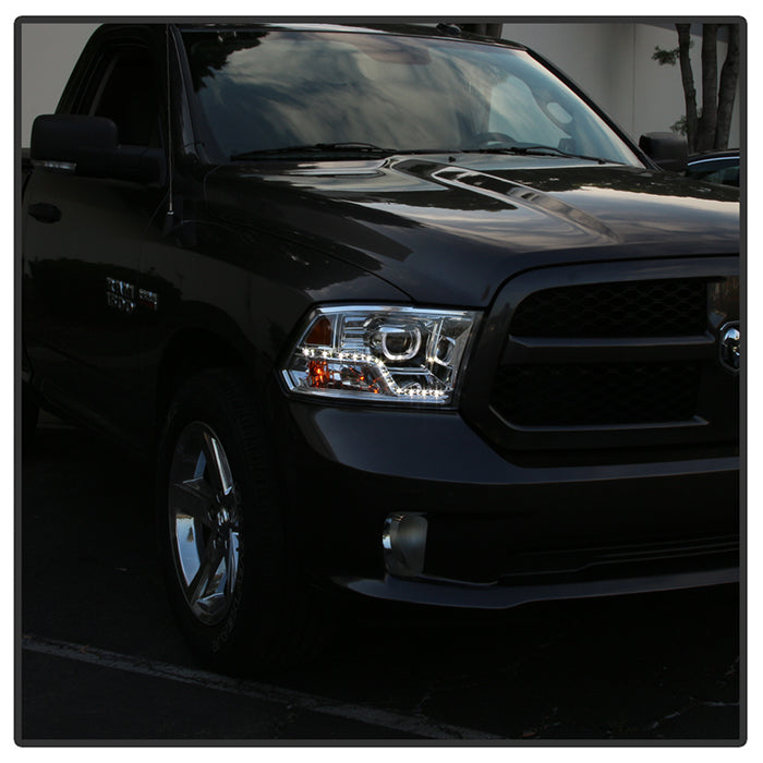 SPYDER xTune Dodge Ram 2009-2014 Halo LED Projector Headlights - Chrome PRO-JH-DR09-CFB-C 9036743