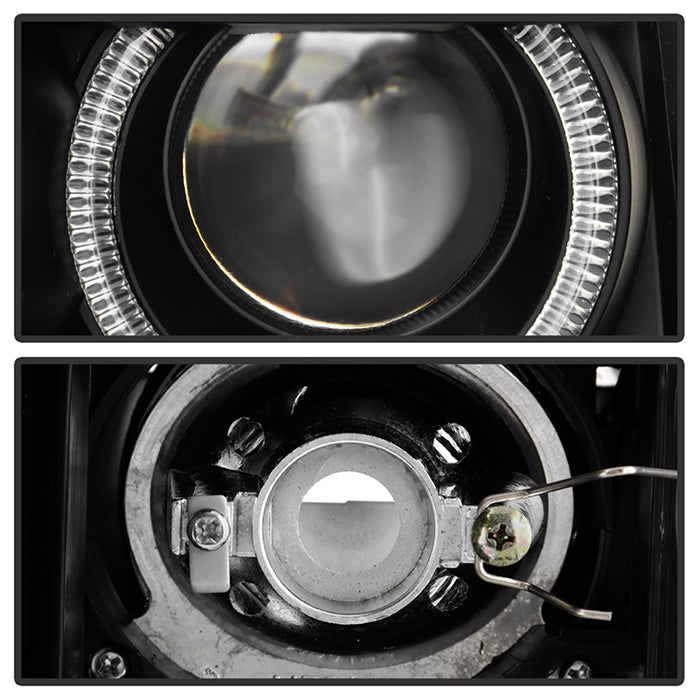 SPYDER Xtune Ford F150 09-14 Projector Headlights Halogen Model Only LED Halo Black PRO-JH-FF15009-CFB-BK 9032226