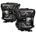 SPYDER xTune 15-17 Ford F-150 DRL LED Light Bar Projector Headlights - Black (PRO-JH-FF15015-LB-BK) 9042935