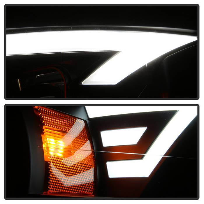 SPYDER xTune 15-17 Ford F-150 DRL LED Light Bar Projector Headlights - Black (PRO-JH-FF15015-LB-BK) 9042935