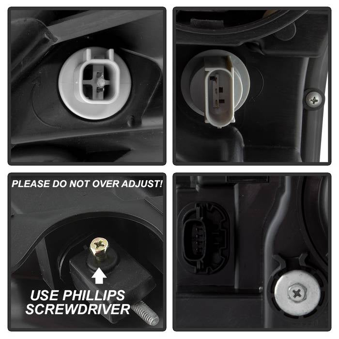 SPYDER xTune 15-17 Ford F-150 DRL LED Light Bar Projector Headlights - Black Smoke (PRO-JH-FF15015-LB-BSM) 9042942