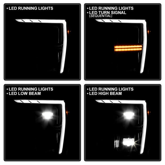 SPYDER Xtune 21-23 Ford F150 (Halogen Models) Full LED Headlights - Black (PRO-JH-FF15021-FLED-BK) 9052590