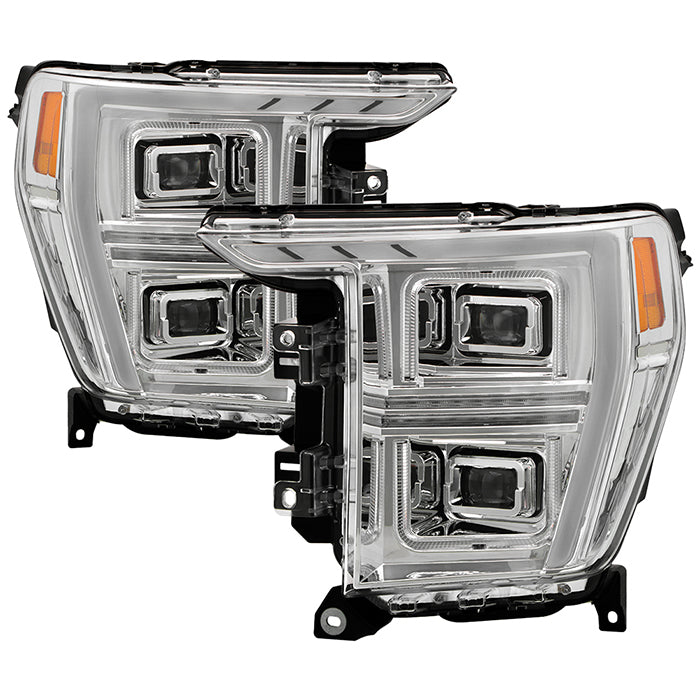 SPYDER Xtune 21-23 Ford F150 (Halogen Models) Full LED Headlights - Chrome (PRO-JH-FF15021-FLED-C) 9052606