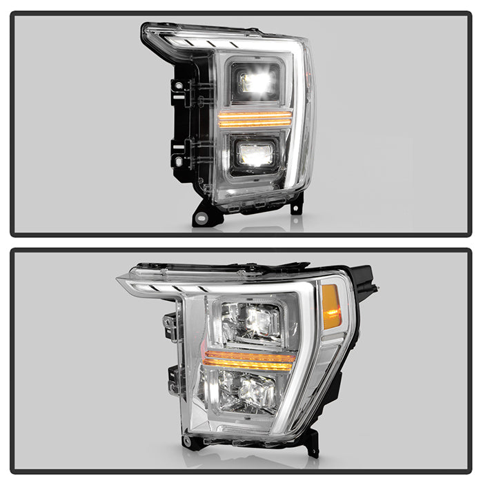 SPYDER Xtune 21-23 Ford F150 (Halogen Models) Full LED Headlights - Chrome (PRO-JH-FF15021-FLED-C) 9052606